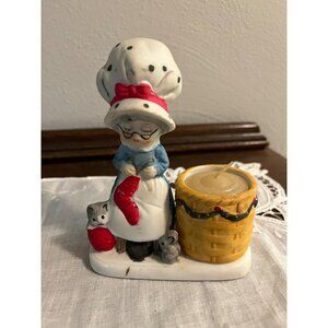 Vintage Jasco Mrs Claus Luvkins Candle Holder